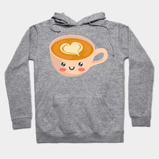 Cute Kawaii Heart Coffee Hoodie